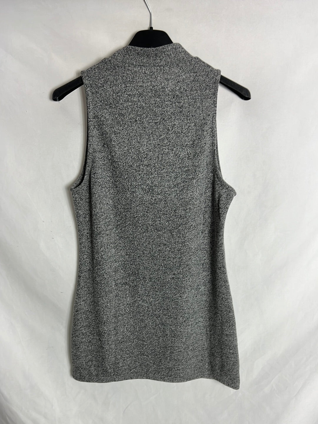 H&M. Camiseta sin mangas jaspeada azul. T 36