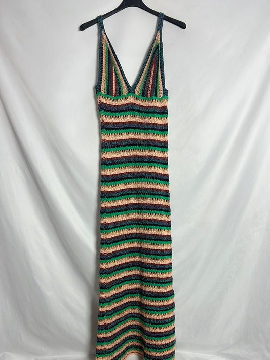 ZARA. Long multicolored knit dress. TS