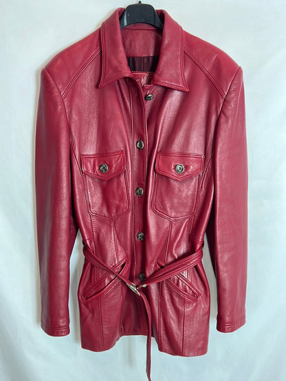 OTHERS. Burgundy leather jacket Tl