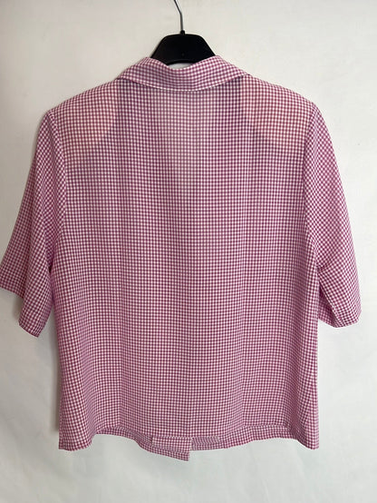 OTRAS. Top de cuadros rosas botones Tu(m)