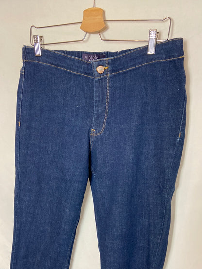 VIOLETA BY MANGO. Pantalón vaquero recto  T. 48