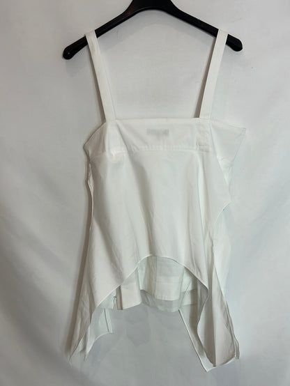 ADOLFO DOMINGUEZ. Top blanco asimétrico. T 42