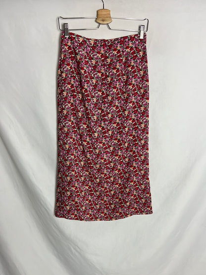 PRIMARK. Flower printed midi skirt. T.S.