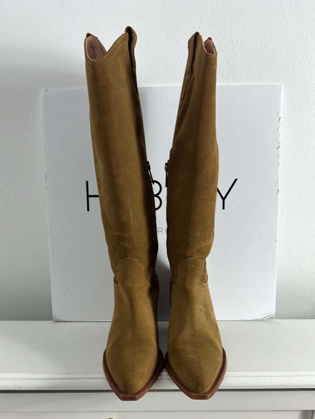 VIENTY. Botas piel camel cowboy. T 38