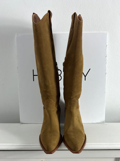 VIENTY. Botas piel camel cowboy. T 38