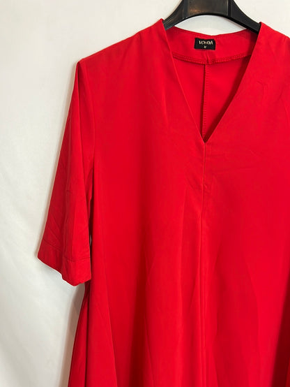 VONDA. Red midi dress Tm