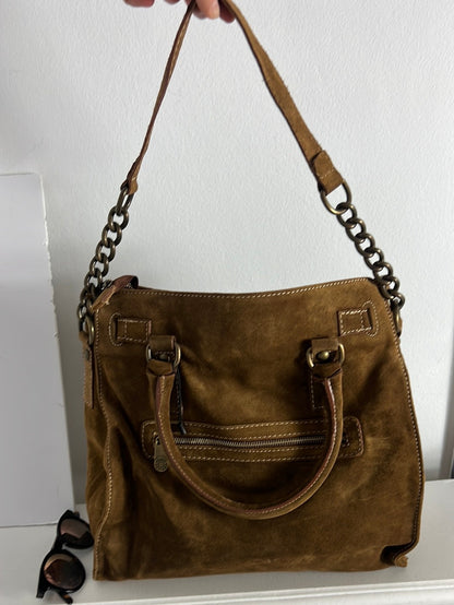 PEDRO MIRALLES. bolso marrón rigido (tara)