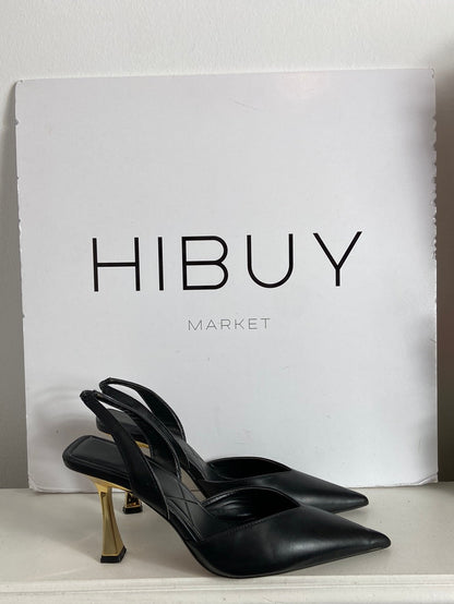 ZARA. Black pointed toe heels, size 38