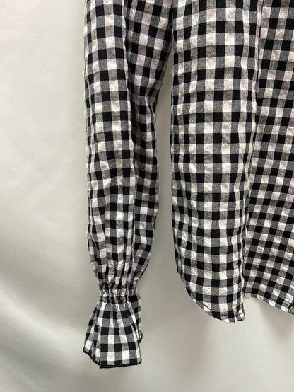 KILIBBI.Blusa cuadros volantes T.S/M