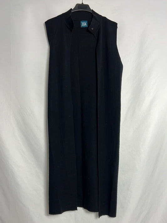 ZÚA. Chaleco midi punto negro. TU