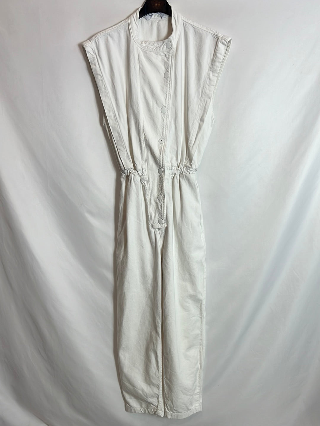 ZARA. Mono largo vaquero blanco. T S (tara)