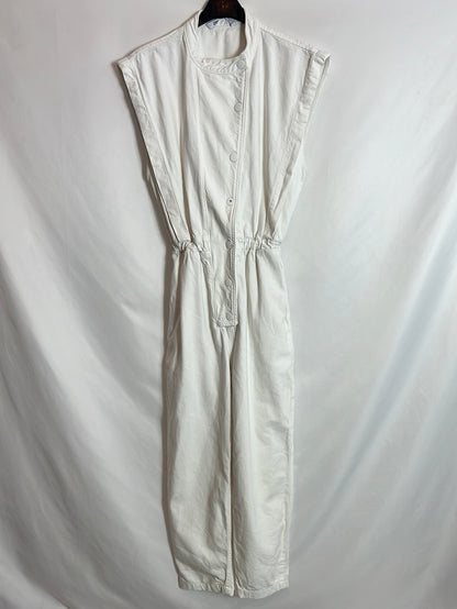 ZARA. Mono largo vaquero blanco. T S (tara)