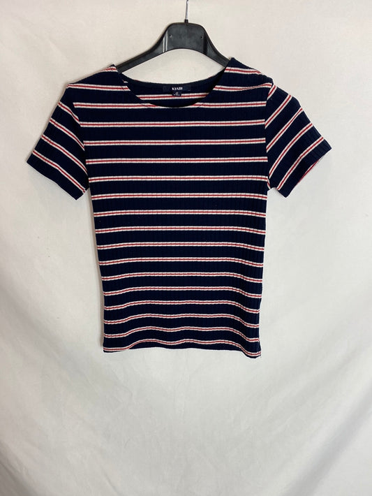 KIABI. Top punto rayas. T.XS