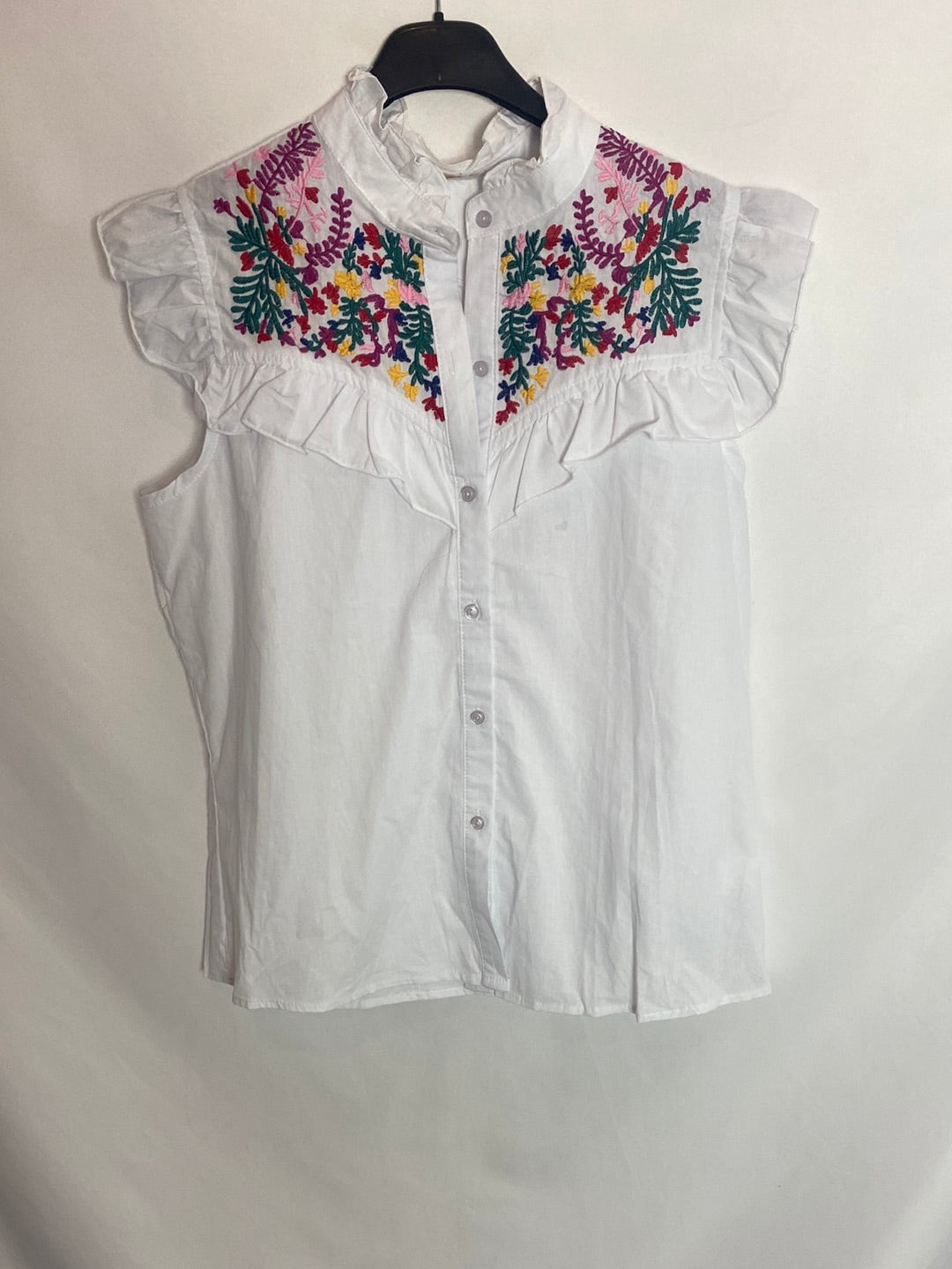 CARLOTA&amp;CO. White blouse with TL print