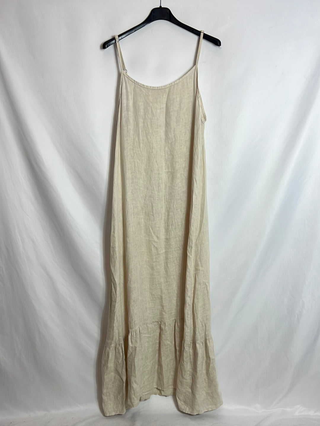OTHERS. Long beige linen-effect dress. TS/M