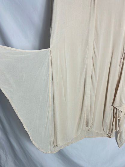 FOREVER21. Vestido beige lazada frontal. T M