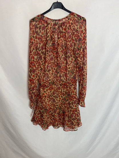 SCALPERS. Vestido manga larga estampado. T.XS