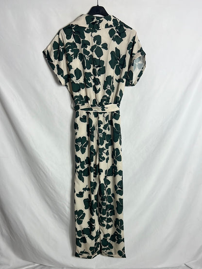 OTRAS. Mono largo beige flores.  T S