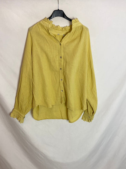 OTRAS. Blusa amarilla algodón TU(s/m)