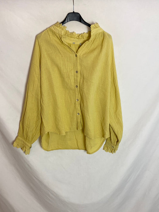 OTRAS. Blusa amarilla algodón TU(s/m)