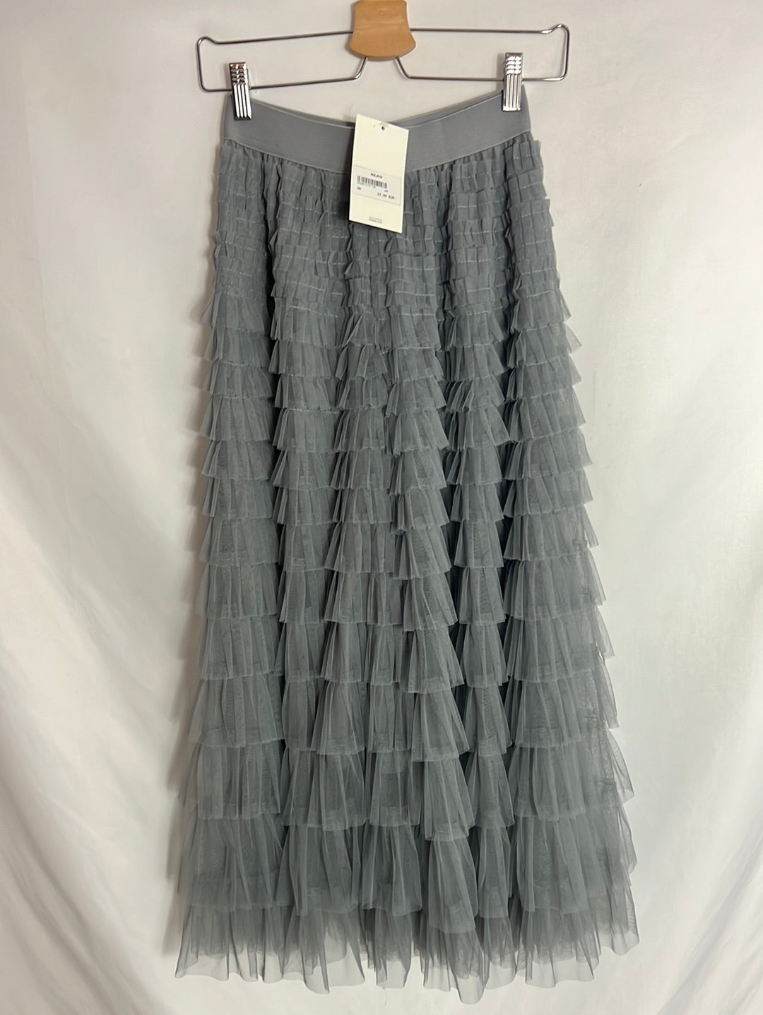 MULAYA. Light blue ruffled tulle skirt. YOU