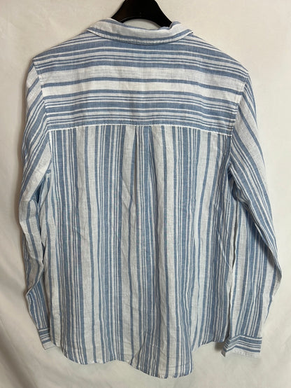 SPRINGFIELD. Blue and white striped blouse, size 40
