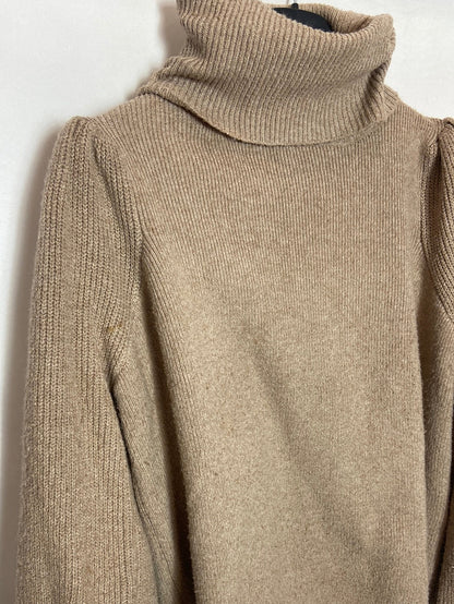 PIECES. Jersey beige de punto T. M