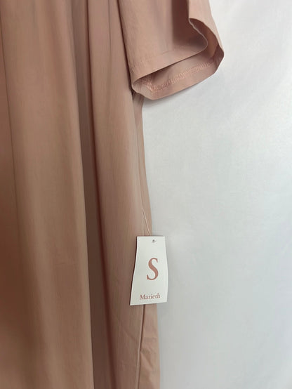 MARIETH. Pink ruffle midi dress. T.S.