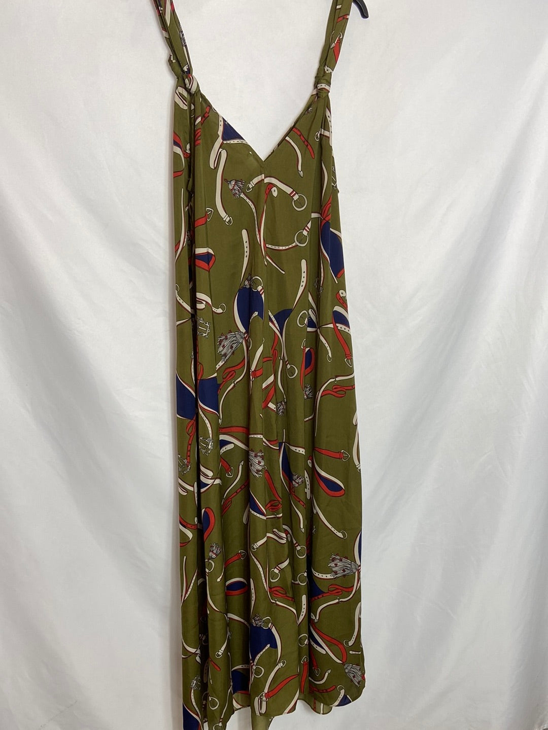 MULAYA. Vestido verde cadena T.m