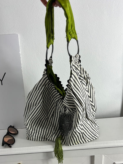 MO BY MARIA ROCA. Bolso tela rayas