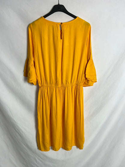 COMPAÑIA FANTASTICA. Vestido corto color melocotón. T S