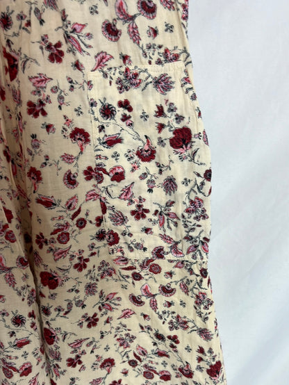 ZARA. Mono culotte beige textura estampado. T S