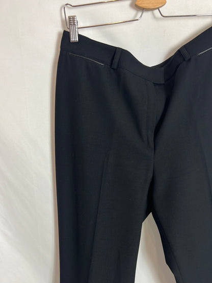 CORTEFIEL. Black pleated trousers. Size 48
