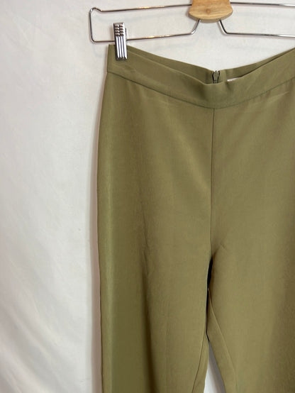 BIMANI. Pantalón culotte verde T.36 (tara)
