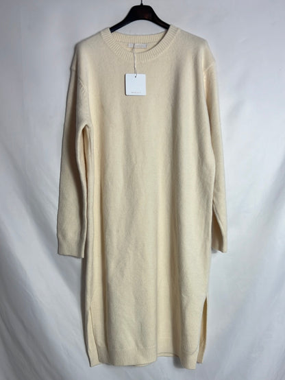 CARLOTA&amp;CO. Light beige knit midi dress. YOU (M/L)