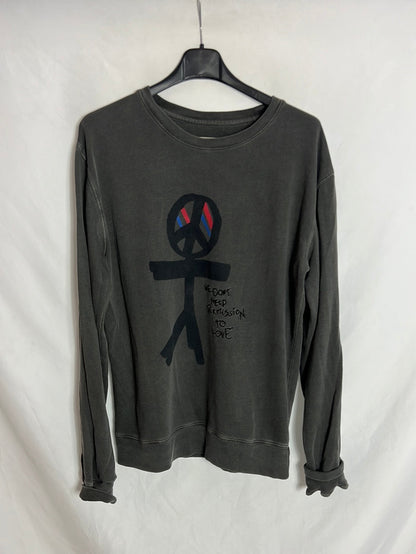 ZADIG&VOLTAIRE. Sudadera gris dibujos. T L