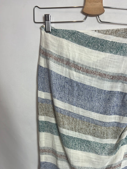 ZARA. Falda efecto pareo efecto lino. T XS