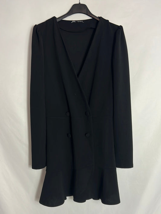 ZARA. Black buttoned jacket/dress. TS