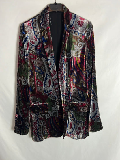 OTRAS. Blazer terciopelo estampada. T S