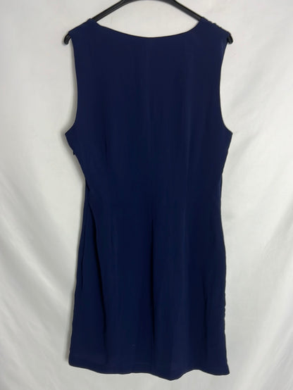 MORGAN. Vestido azul cremallera. T 42