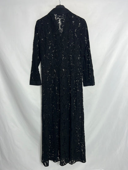 ZARA. Black lace midi dress. TS