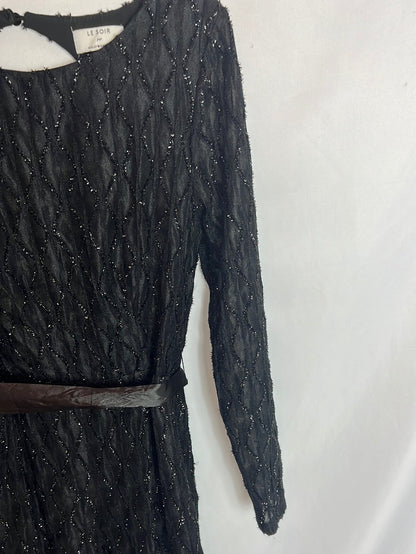 MOLLY BRACKEN. Mono negro largo hilos TU(S)