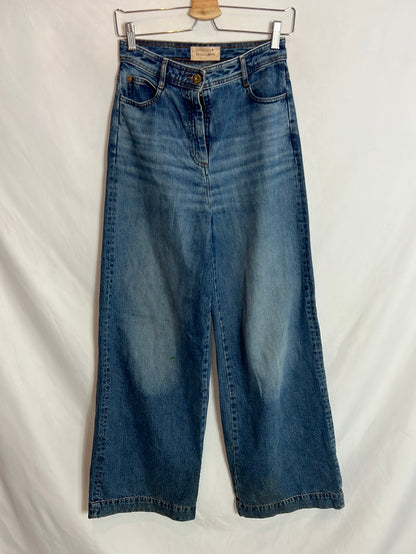 Wide denim trousers size 36