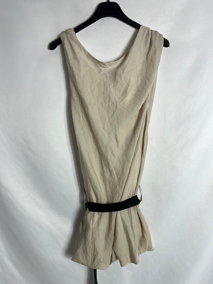 JOOO!!!. Top largo/vestido fluido cinturón negro. T M