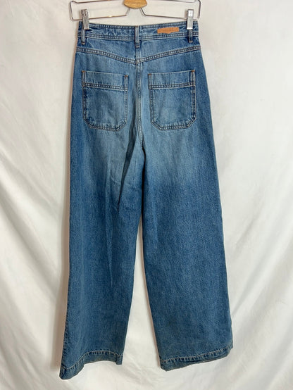 Wide denim trousers size 36