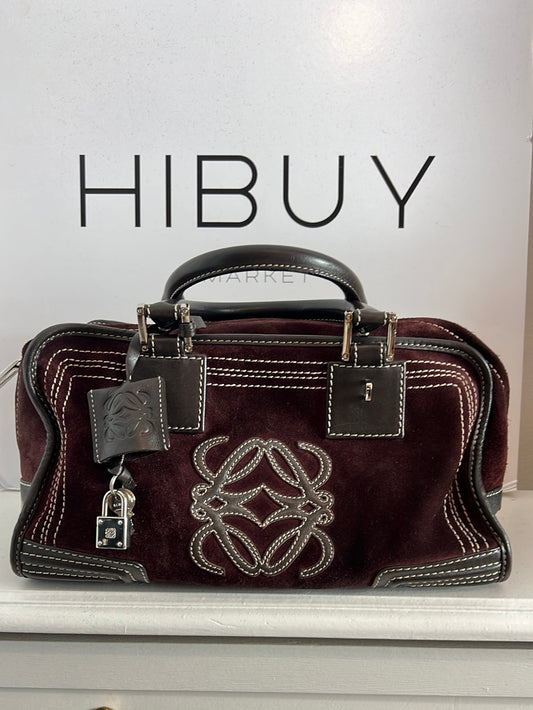 LOEWE. Burgundy Amazon bag