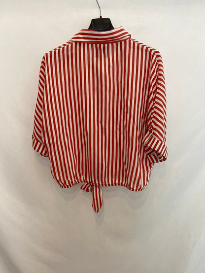 &COLORS. Camisa de rayas anudada T.XL