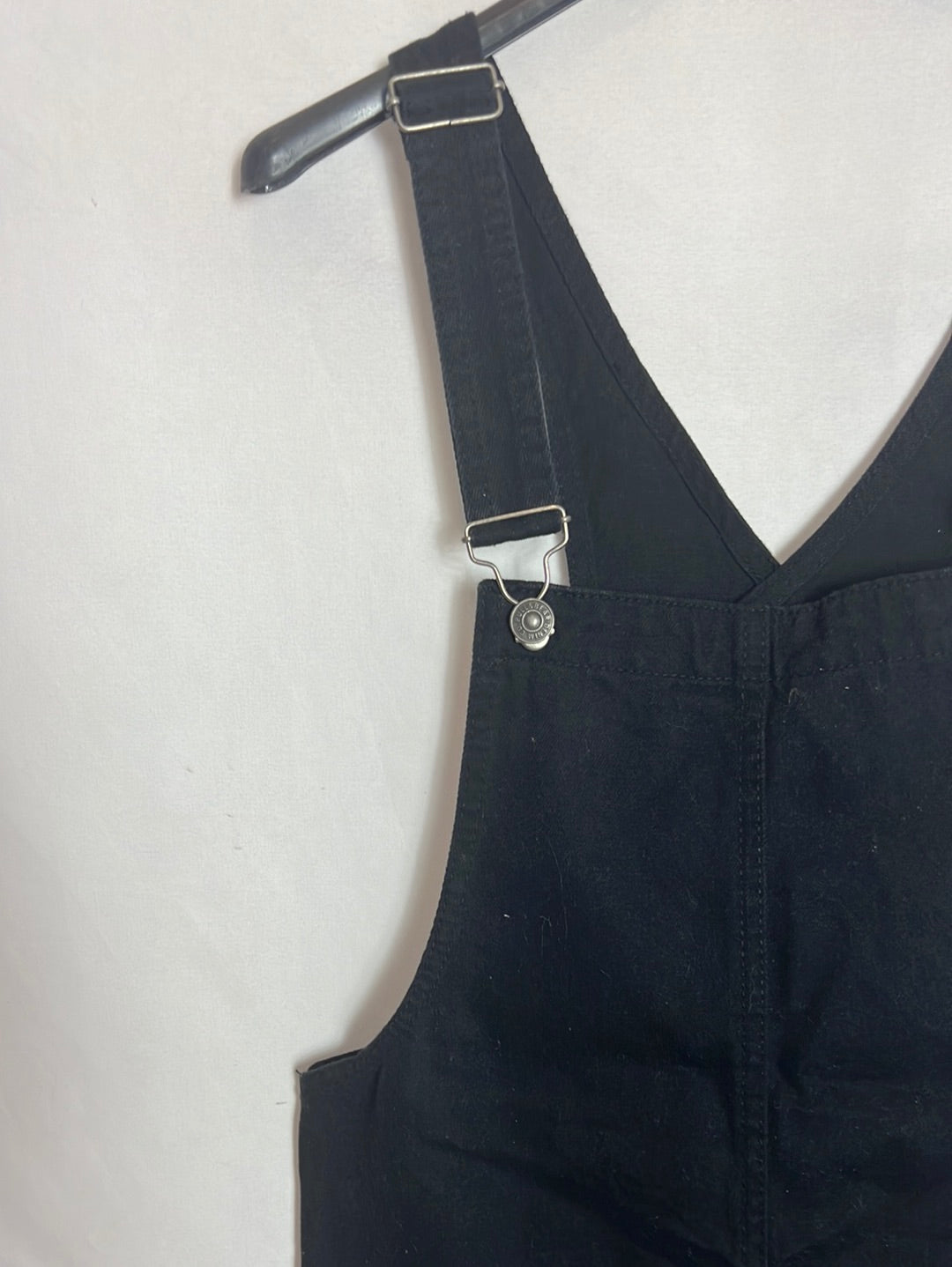 PULL&amp;BEAR. Tm black denim overalls