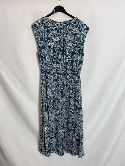 MANGO. vestido midi verde. T.S