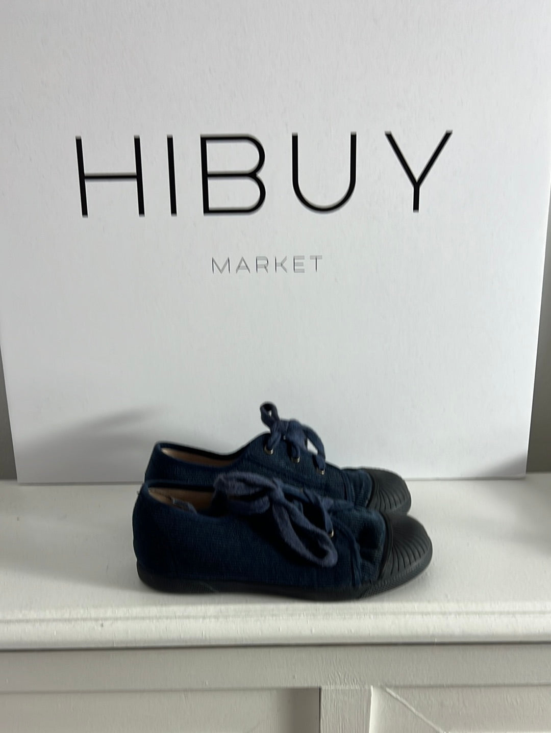 PISAMONAS. Blue corduroy lace-up sneakers. Size 29